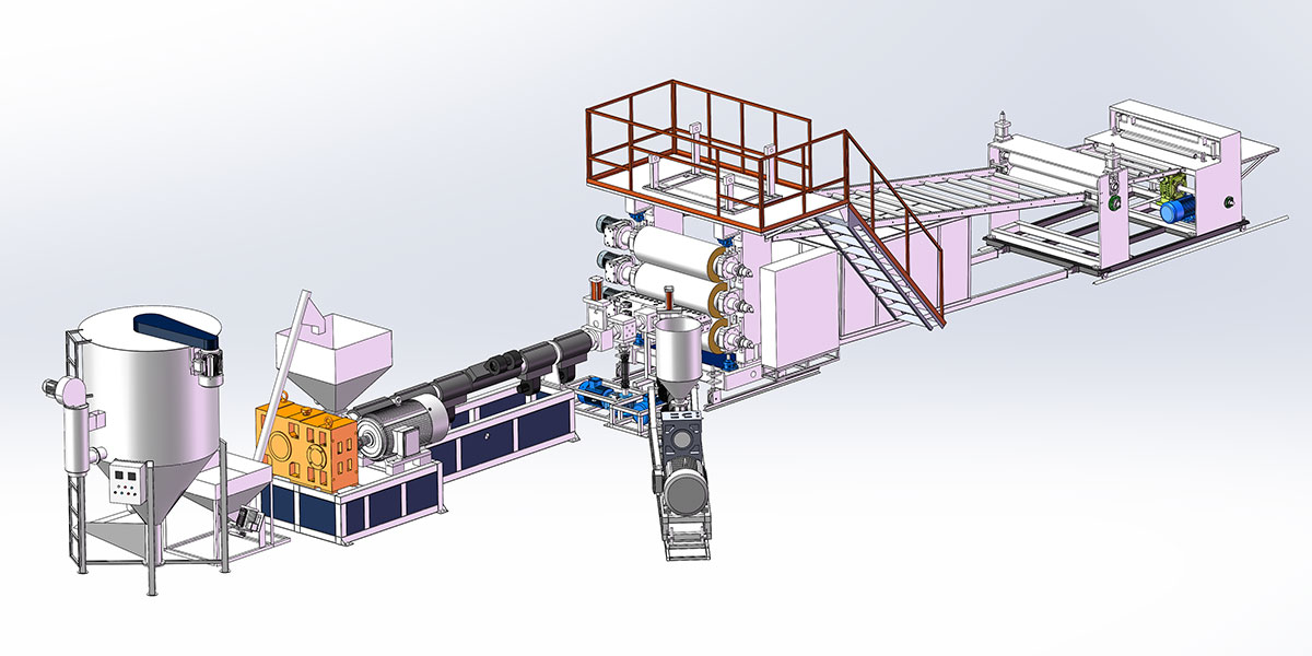 ABS, PVC, PP, PE Thick Plate Sheet Extrusion Production Line Equipment